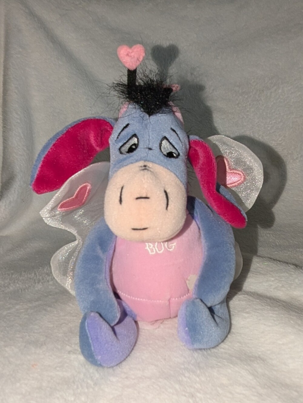 Vintage Disney Store Eeyore "Love Bug" Valentine Plush